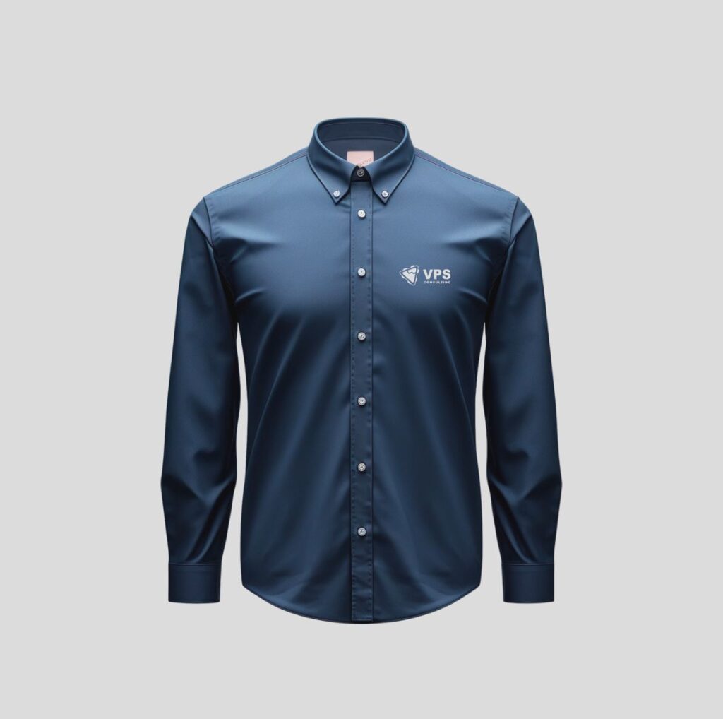 Camisa color azul - Merchandising para empresas mineras - Diseño de Branding - Agencia de marketing digital en Lima