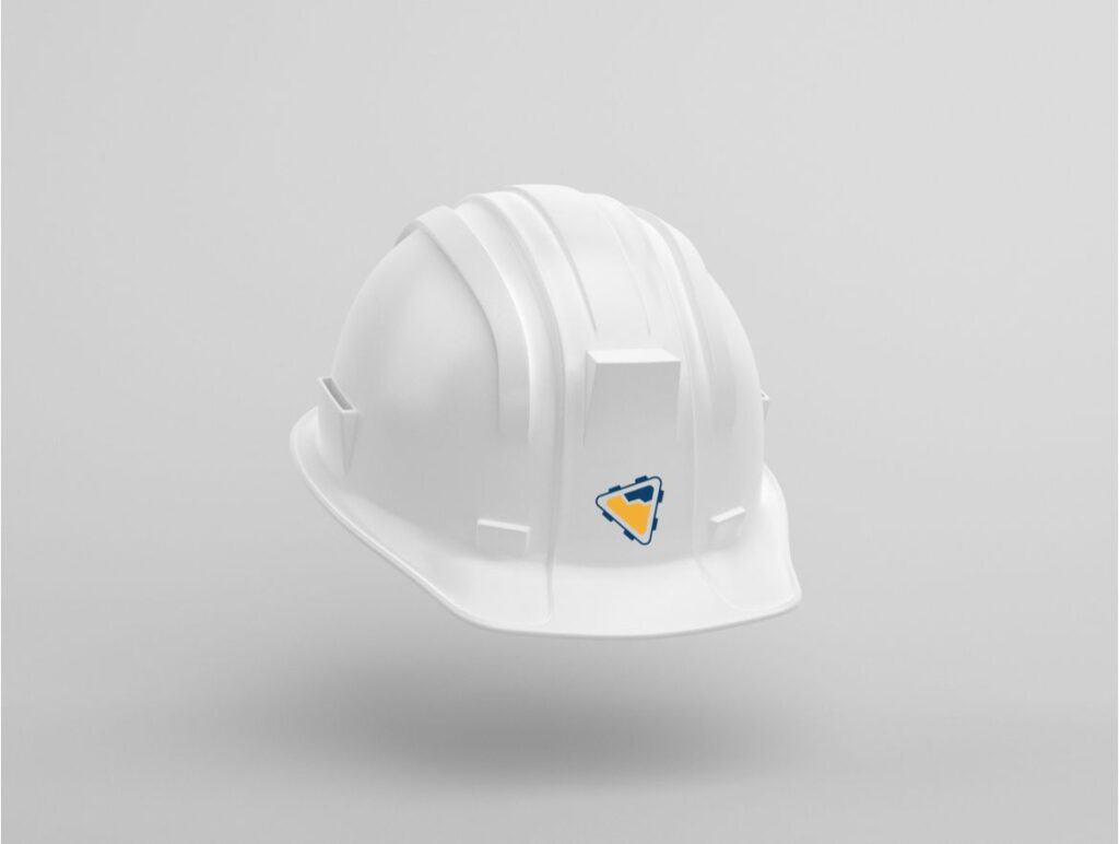 Casco Color Blanco - Merchandising para empresas mineras - Diseño de Branding - Agencia de marketing digital en Lima
